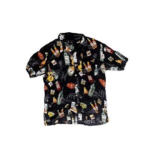 KAD Mens XL Hawaiian Shirt Rayon Cocktail Novelty Retro Button Up Beach Party